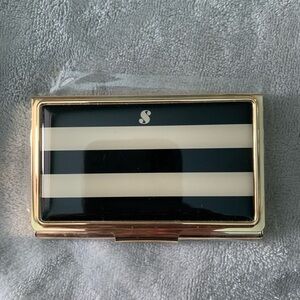 Kate Spade “S” gold card case.